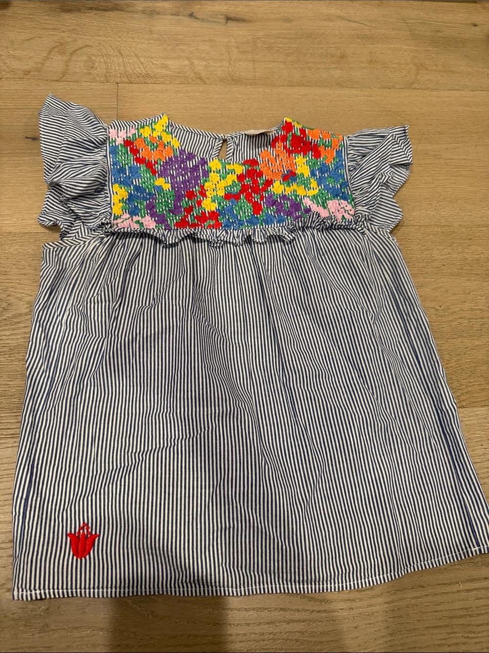 J. Marie embroidered top